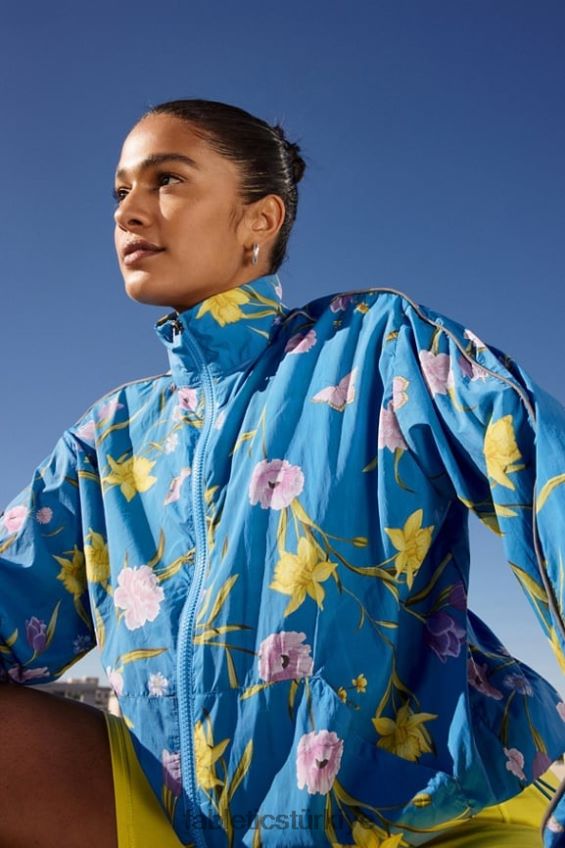 tr Fabletics kadınlar büyük boy flyweight rüzgarlık büyük nergis rüyası/yansıtıcı gümüş 40R06B2737