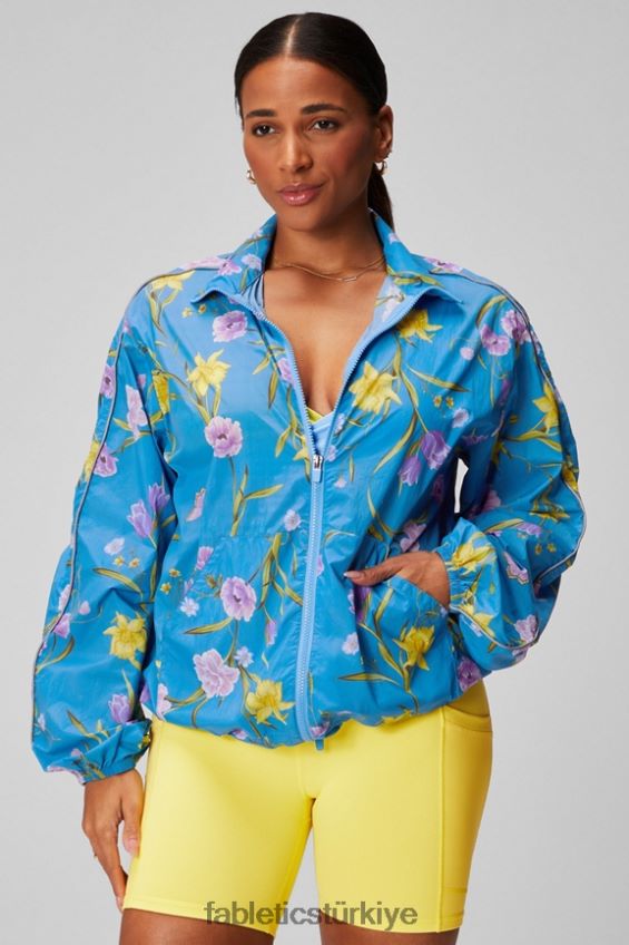 tr Fabletics kadınlar büyük boy flyweight rüzgarlık büyük nergis rüyası/yansıtıcı gümüş 40R06B2737