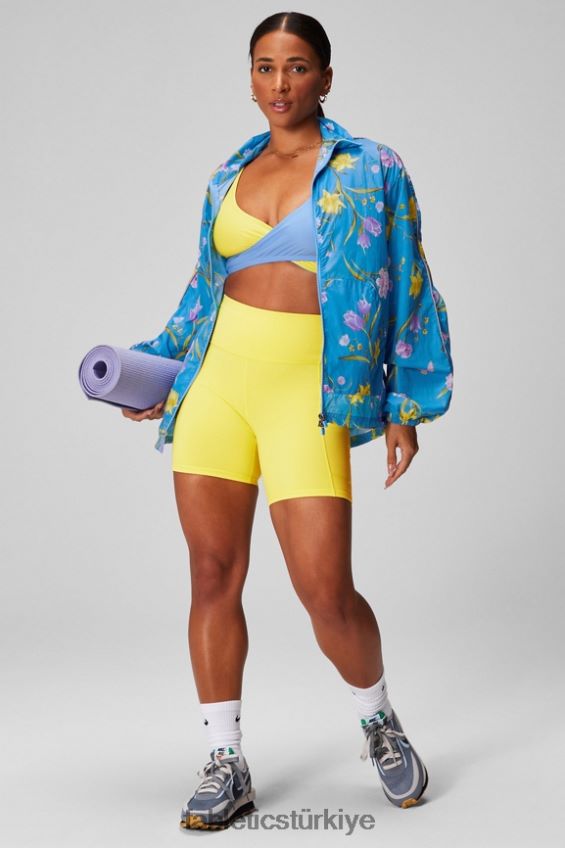 tr Fabletics kadınlar büyük boy flyweight rüzgarlık büyük nergis rüyası/yansıtıcı gümüş 40R06B2737