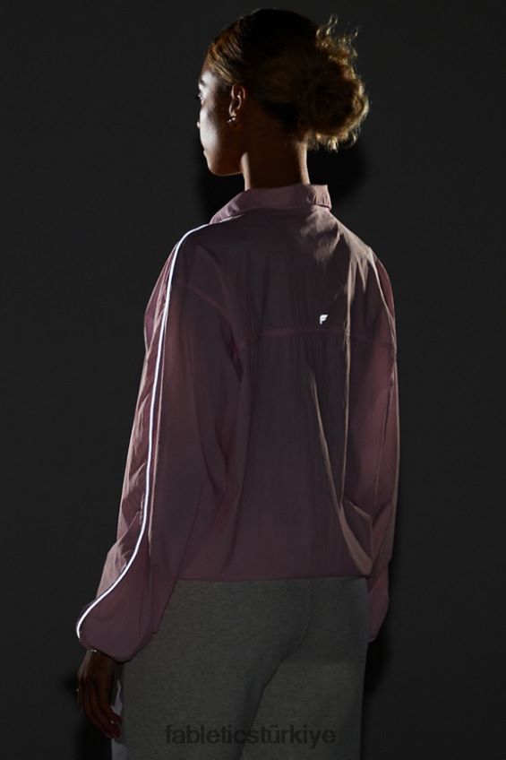 tr Fabletics kadınlar büyük boy flyweight rüzgarlık güzel pembe/yansıtıcı gümüş 40R06B2743