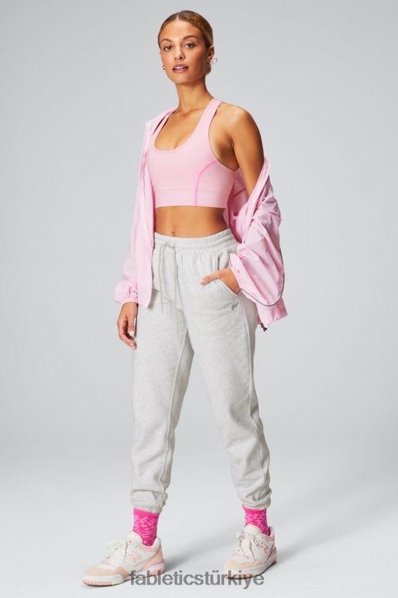 tr Fabletics kadınlar büyük boy flyweight rüzgarlık güzel pembe/yansıtıcı gümüş 40R06B2743