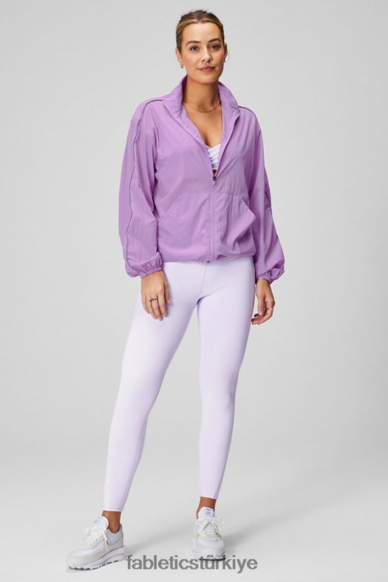 tr Fabletics kadınlar büyük boy flyweight rüzgarlık kristal mağarası/yansıtıcı gümüş 40R06B2738