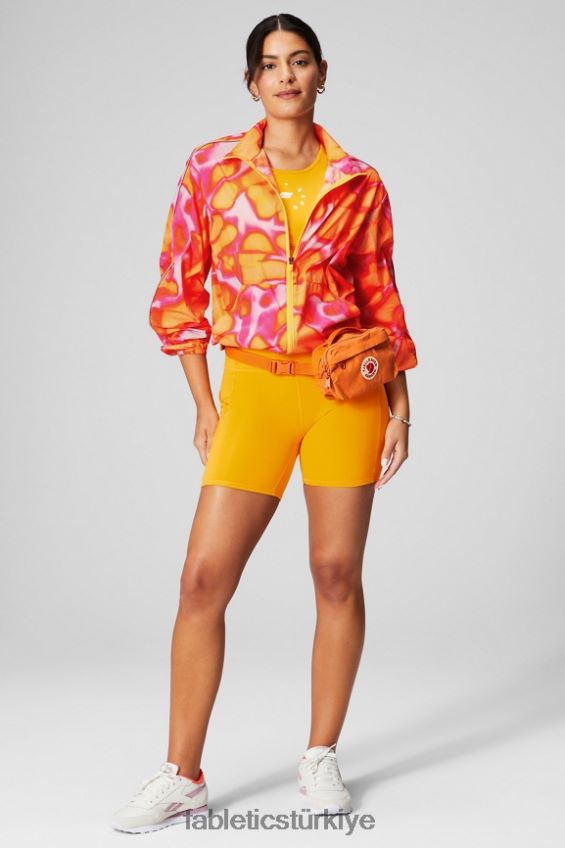 tr Fabletics kadınlar büyük boy flyweight rüzgarlık pembe kaçış büyük yaz çılgınlığı/yansıtıcı gümüş 40R06B2734