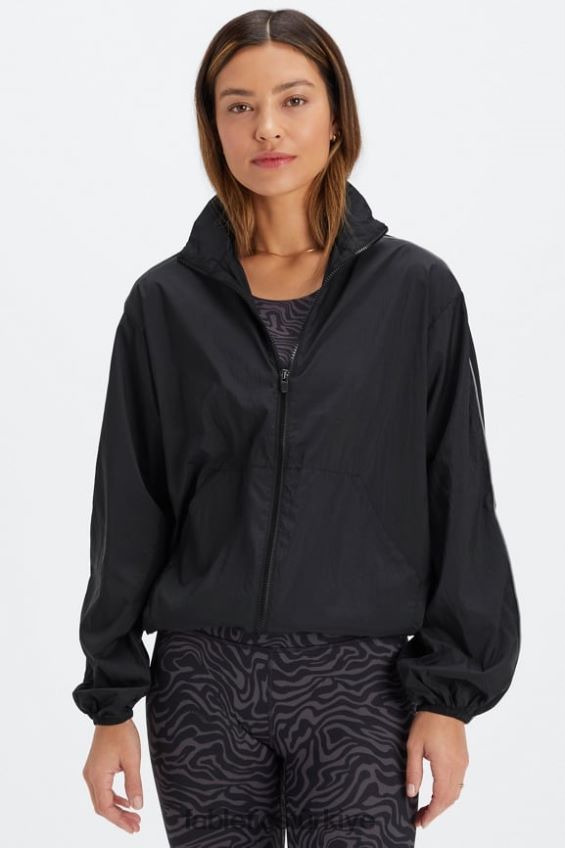 tr Fabletics kadınlar büyük boy flyweight rüzgarlık siyah/yansıtıcı gümüş 40R06B2740