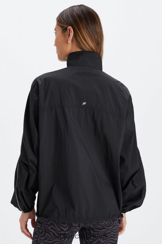 tr Fabletics kadınlar büyük boy flyweight rüzgarlık siyah/yansıtıcı gümüş 40R06B2740