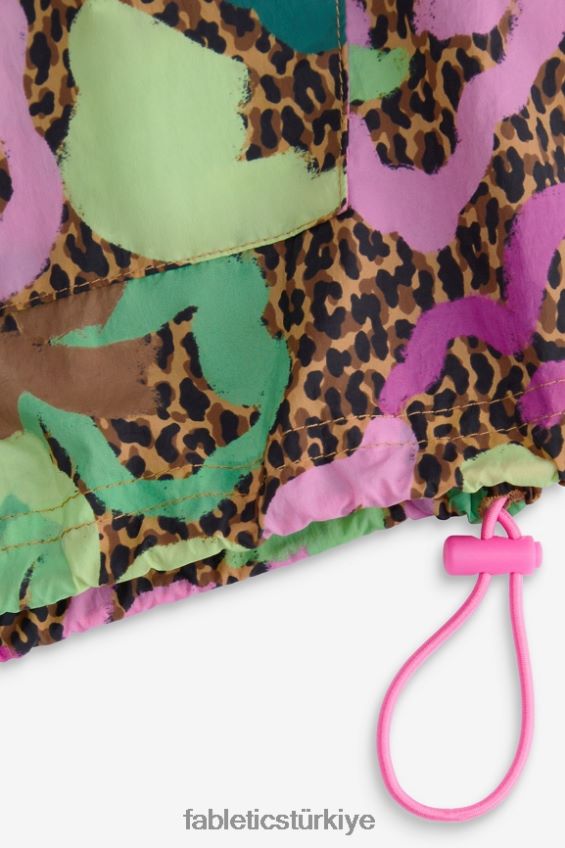 tr Fabletics kadınlar büyük boy flyweight rüzgarlık tropikal vaha/yansıtıcı gümüş 40R06B2741