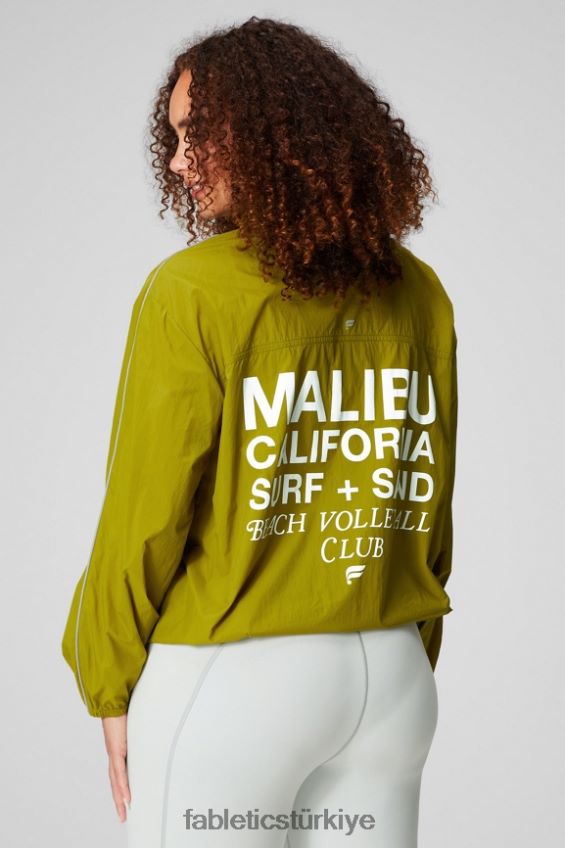 tr Fabletics kadınlar büyük boy flyweight rüzgarlık zeytinlik/yansıtıcı gümüş/grafik 40R06B2735