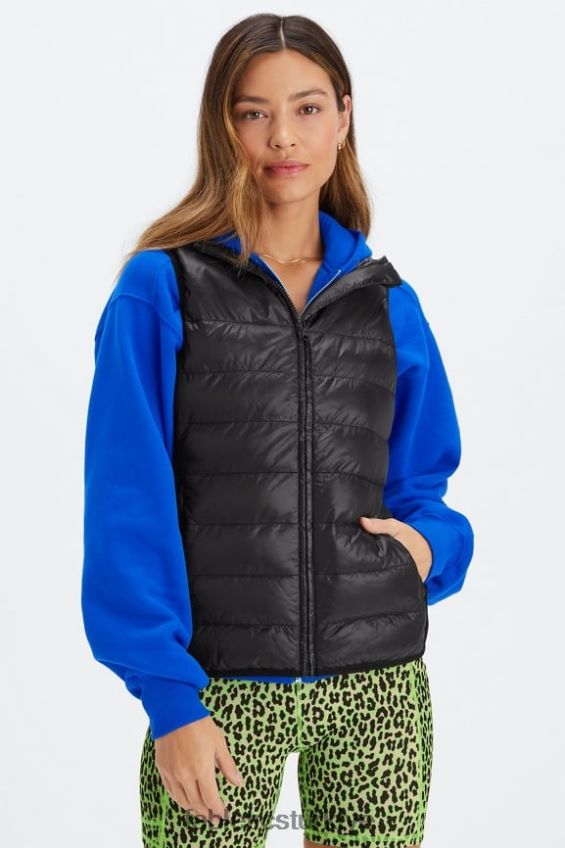 tr Fabletics kadınlar elliot şişme yelek siyah/kalaylı mermer zebra 40R06B2796