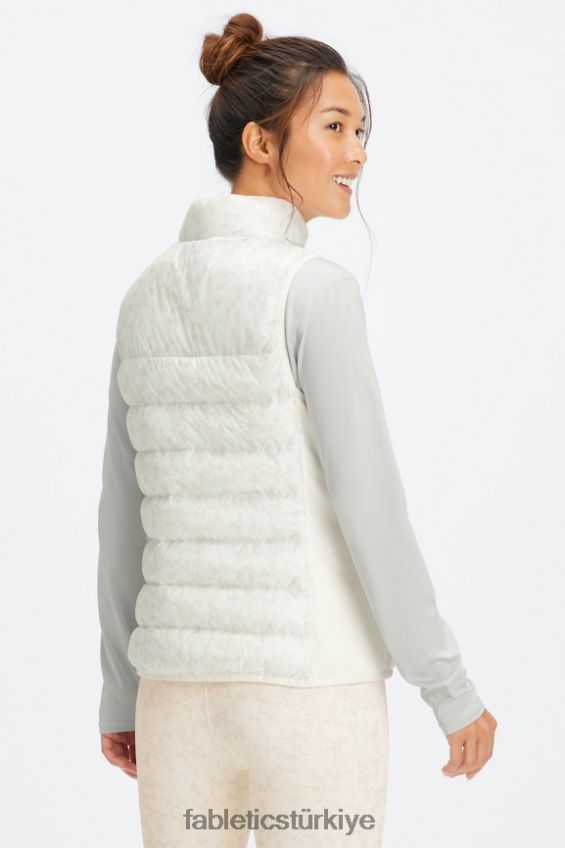 tr Fabletics kadınlar elliot şişme yelek yumuşak beyaz mini nueue camo/söğüt kabuğu logosu 40R06B2797