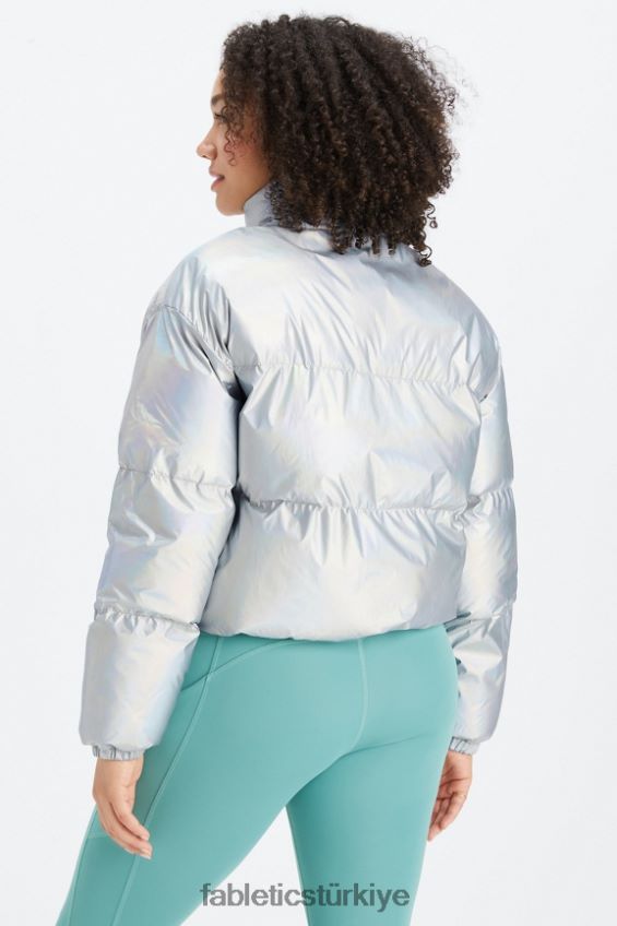 tr Fabletics kadınlar holografik kırpılmış kirpi balığı prizmatik 40R06B2772