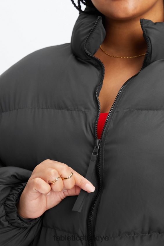 tr Fabletics kadınlar kırpılmış kirpi siyah logolu astar 40R06B2777