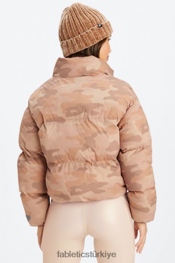 tr Fabletics kadınlar kırpılmış kirpi teddy büyük kamuflaj/söğüt kabuğu logosu 40R06B2771