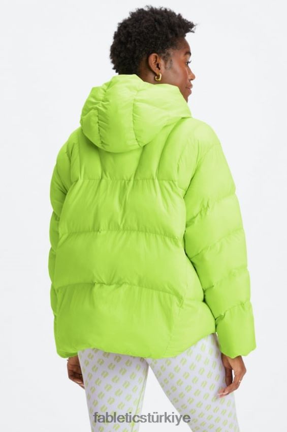 tr Fabletics kadınlar kapitone kapüşonlu kirpi limeade/mineral gri/ak balıkçıl logosu 40R06B2782