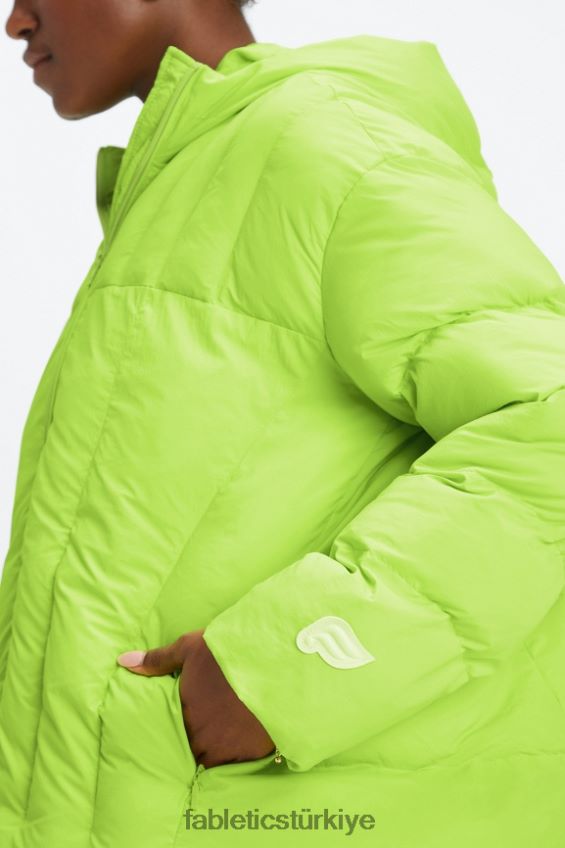 tr Fabletics kadınlar kapitone kapüşonlu kirpi limeade/mineral gri/ak balıkçıl logosu 40R06B2782