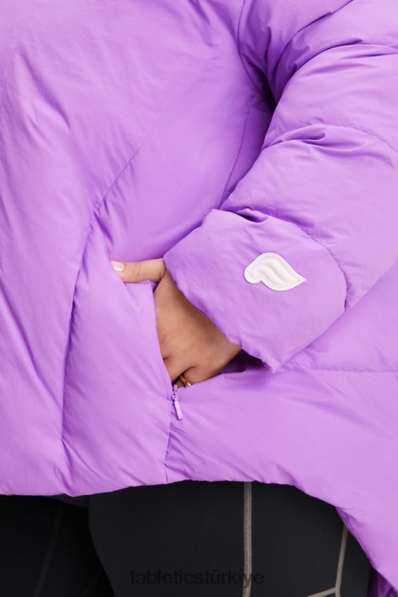 tr Fabletics kadınlar kapitone kapüşonlu kirpi ultraviyole/söğüt kabuğu/ak balıkçıl logosu 40R06B2784