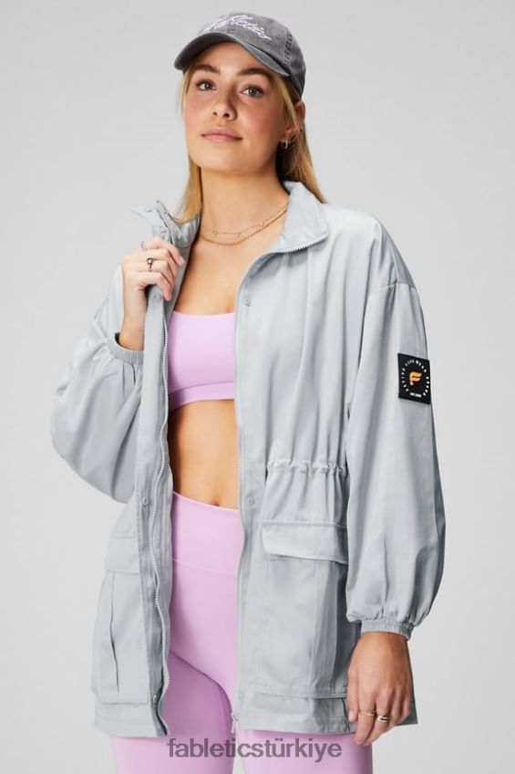 tr Fabletics kadınlar kullanışlı parka mineral gri/klasik beyaz 40R06B2761