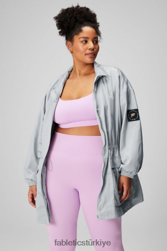 tr Fabletics kadınlar kullanışlı parka mineral gri/klasik beyaz 40R06B2765