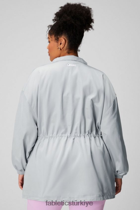 tr Fabletics kadınlar kullanışlı parka mineral gri/klasik beyaz 40R06B2765