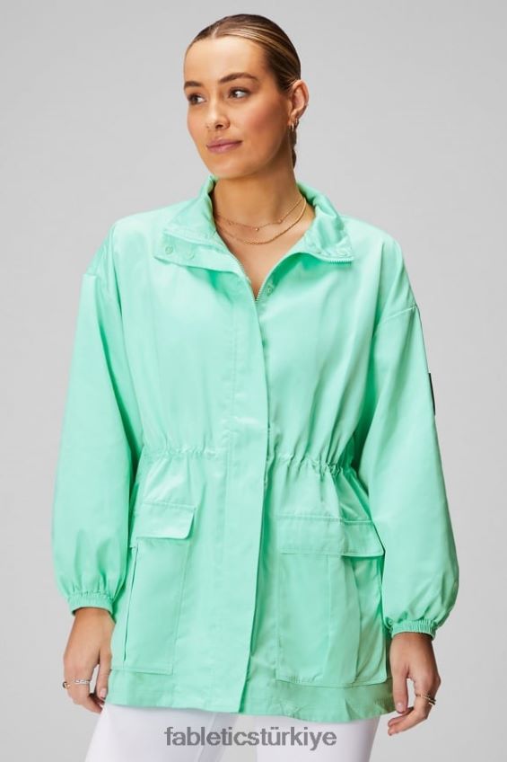 tr Fabletics kadınlar kullanışlı parka puslu körfez/klasik beyaz 40R06B2762