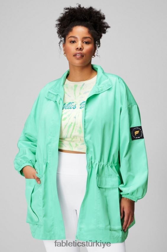 tr Fabletics kadınlar kullanışlı parka puslu körfez/klasik beyaz 40R06B2763