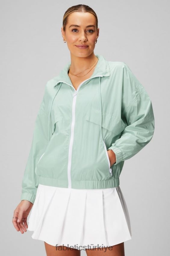 tr Fabletics kadınlar naylon eşofman üstü tuz spreyi/klasik beyaz 40R06B2751