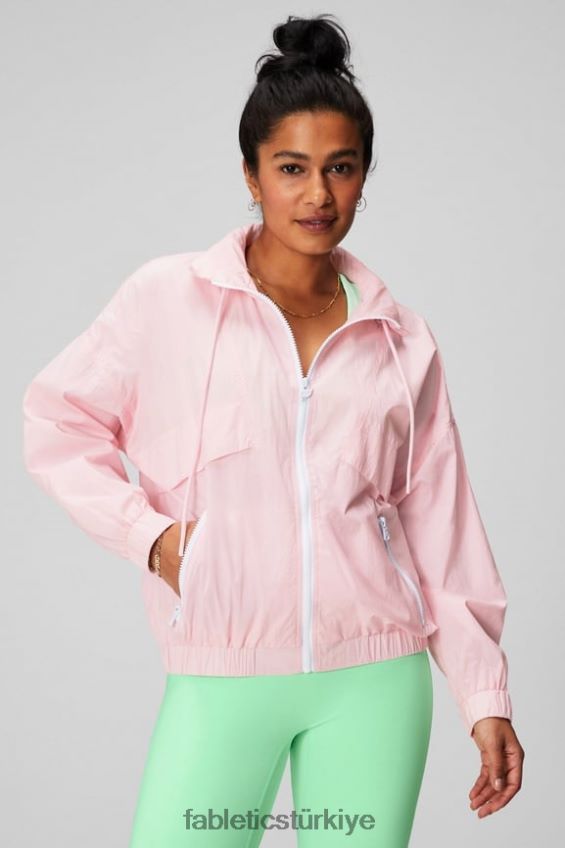 tr Fabletics kadınlar naylon eşofman üstü yumuşak pembe/klasik beyaz 40R06B2752