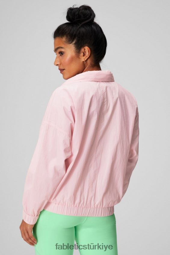 tr Fabletics kadınlar naylon eşofman üstü yumuşak pembe/klasik beyaz 40R06B2752
