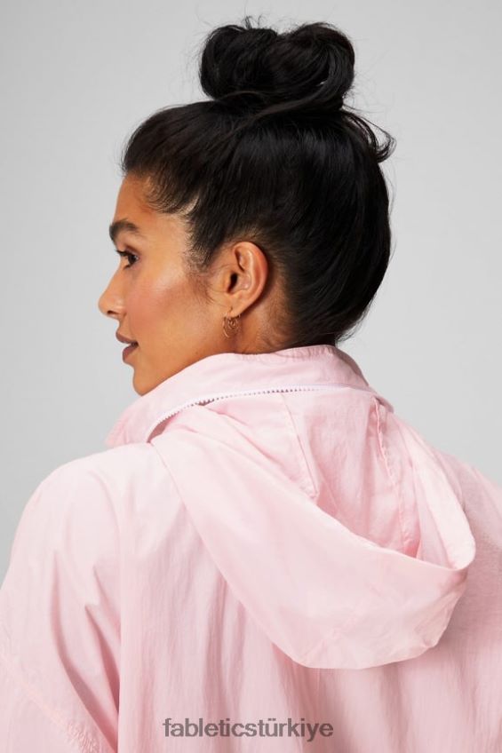 tr Fabletics kadınlar naylon eşofman üstü yumuşak pembe/klasik beyaz 40R06B2752