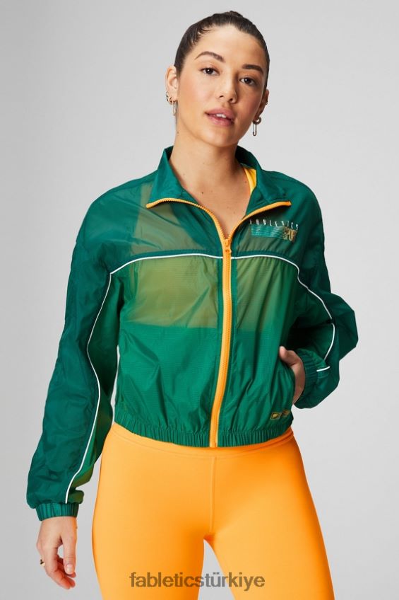 tr Fabletics kadınlar payton dokuma ceket derin selvi/çoklu/ombre spor 40R06B2757