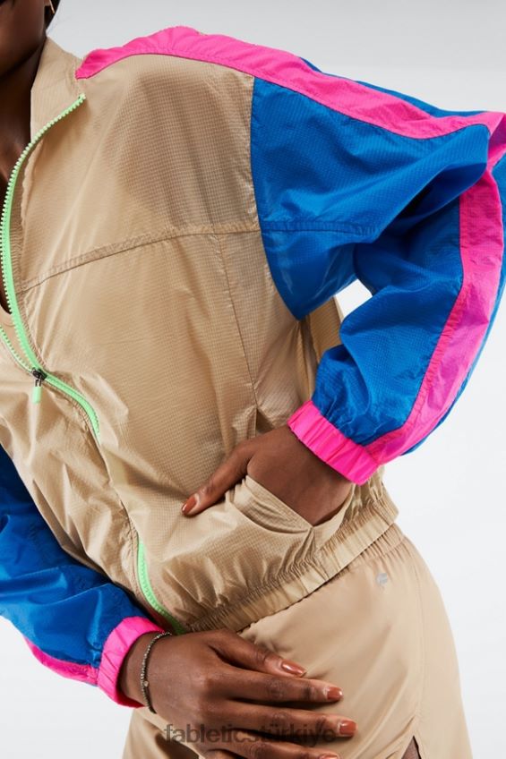 tr Fabletics kadınlar payton dokuma ceket sedir/çok 40R06B2759