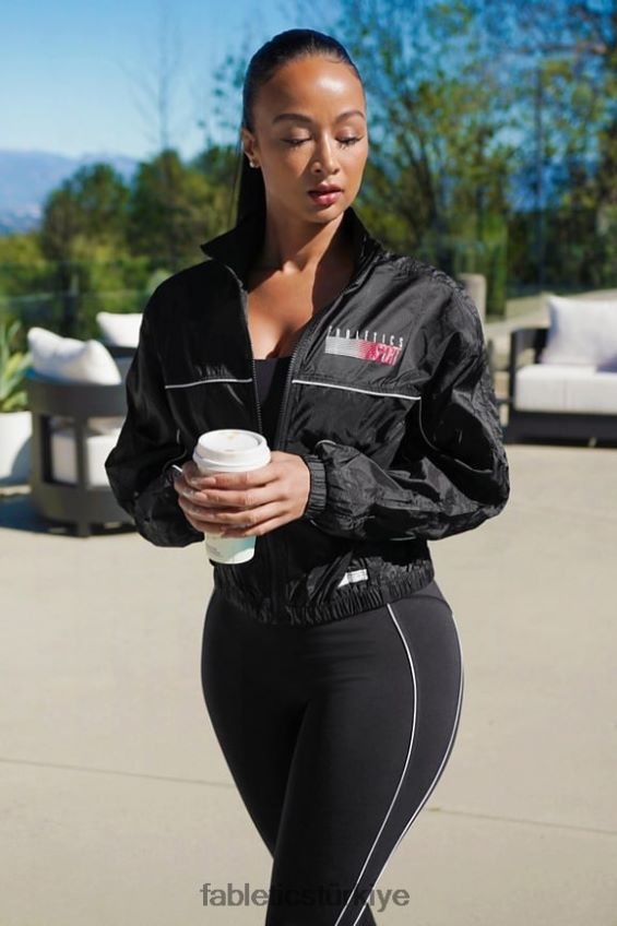 tr Fabletics kadınlar payton dokuma ceket siyah/ombre spor 40R06B2758