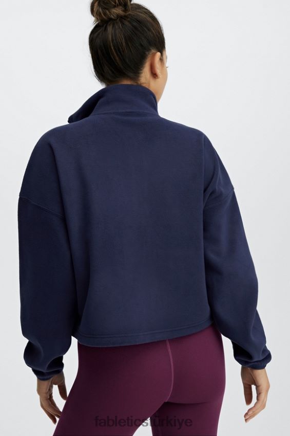 tr Fabletics kadınlar rayne polar fermuarlı derin donanma 40R06B2780