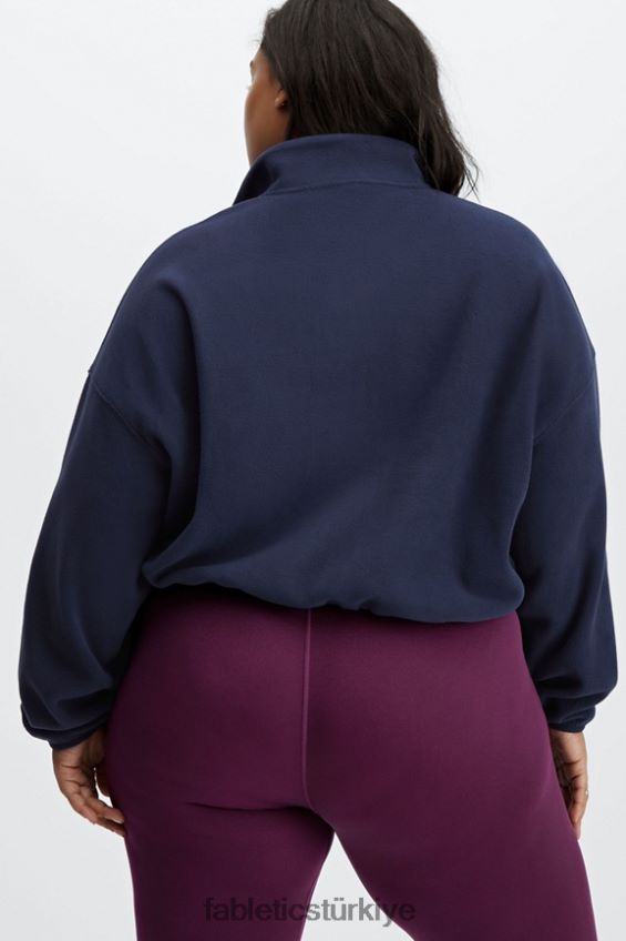 tr Fabletics kadınlar rayne polar fermuarlı derin donanma 40R06B2781