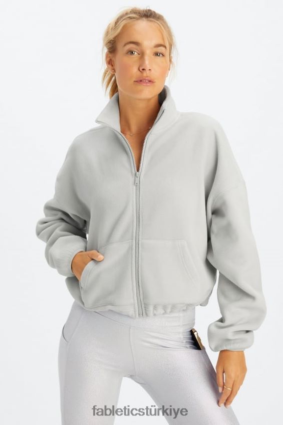 tr Fabletics kadınlar rayne polar fermuarlı mineral gri 40R06B2778