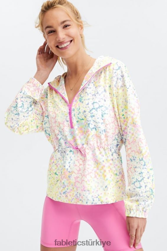 tr Fabletics kadınlar rosa dokuma ceket yamalı papatya 40R06B2813