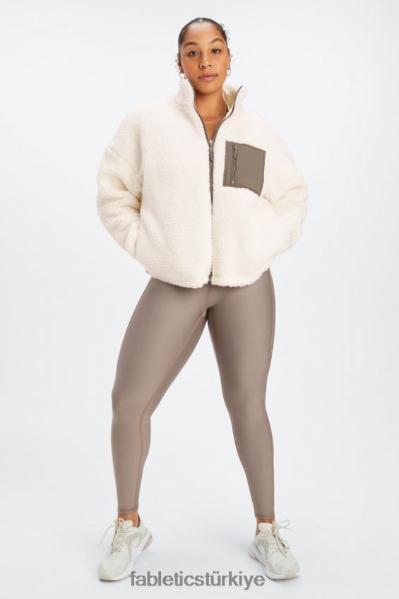 tr Fabletics kadınlar rylan oyuncak ceket ak balıkçıl/söğüt kabuğu logosu 40R06B2793
