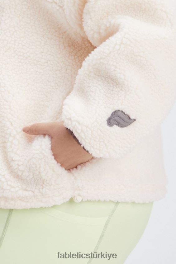 tr Fabletics kadınlar rylan oyuncak ceket ak balıkçıl/söğüt kabuğu logosu 40R06B2794