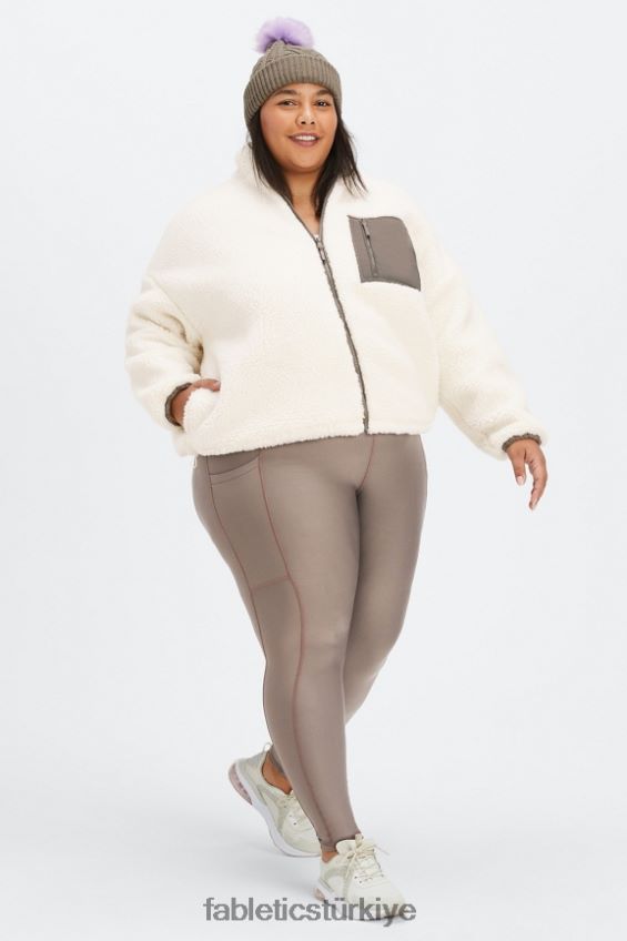 tr Fabletics kadınlar rylan oyuncak ceket ak balıkçıl/söğüt kabuğu logosu 40R06B2794