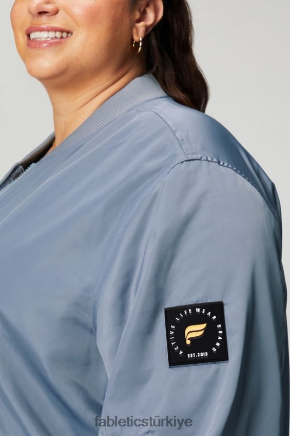 tr Fabletics kadınlar saten bombacı ceket yağmur bulutu/çöl güneşi 40R06B2768