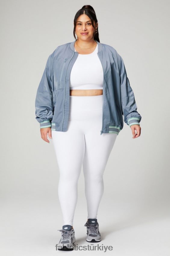 tr Fabletics kadınlar saten bombacı ceket yağmur bulutu/çöl güneşi 40R06B2768