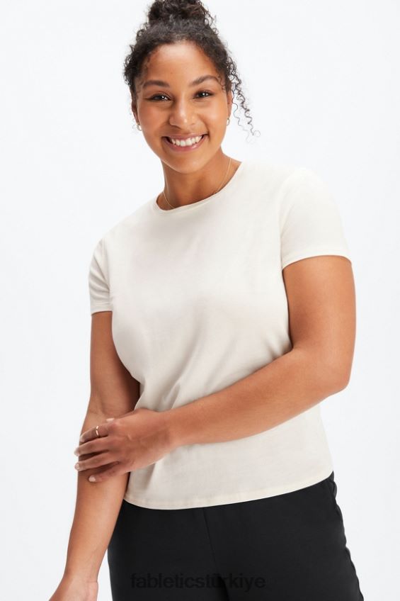 tr Fabletics kadınlar %100 pamuklu jarse tişört ak balıkçıl 40R06B1996