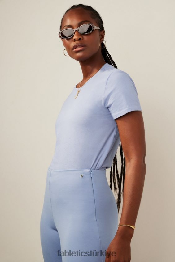 tr Fabletics kadınlar %100 pamuklu jarse tişört kama ağacı 40R06B1999