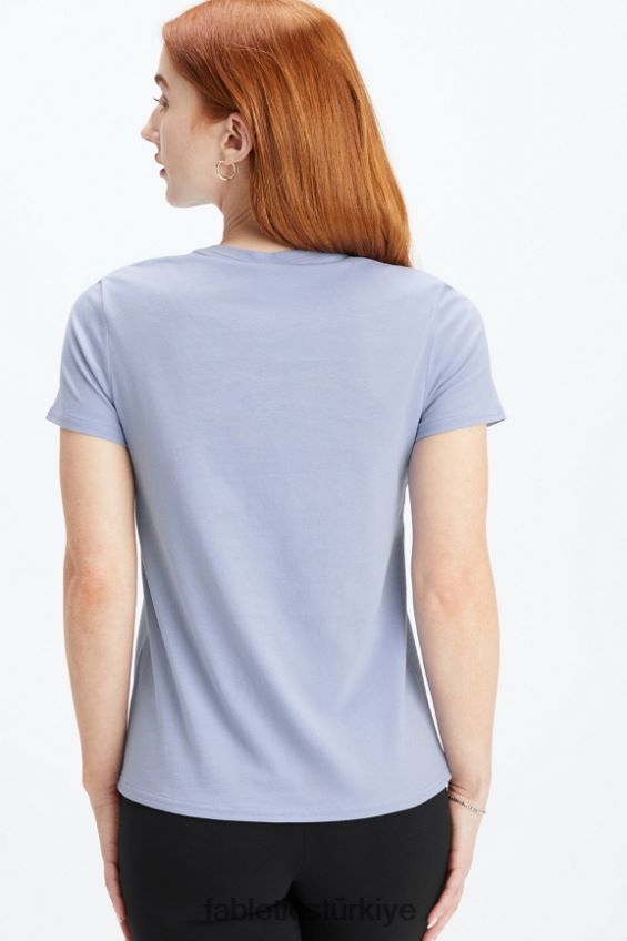 tr Fabletics kadınlar %100 pamuklu jarse tişört kama ağacı 40R06B1999