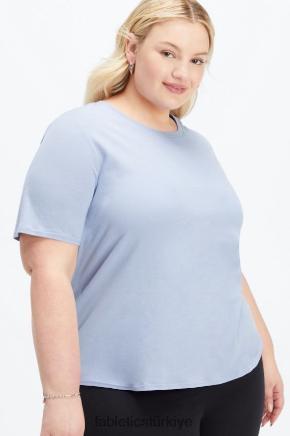 tr Fabletics kadınlar %100 pamuklu jarse tişört kama ağacı 40R06B2000