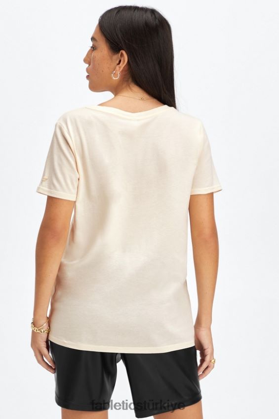 tr Fabletics kadınlar %100 pamuklu jarse tişört yulaf 40R06B1992