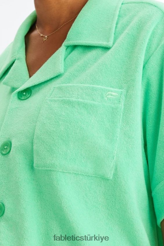 tr Fabletics kadınlar ada terry kutulu düğmeli tropikal su 40R06B2038