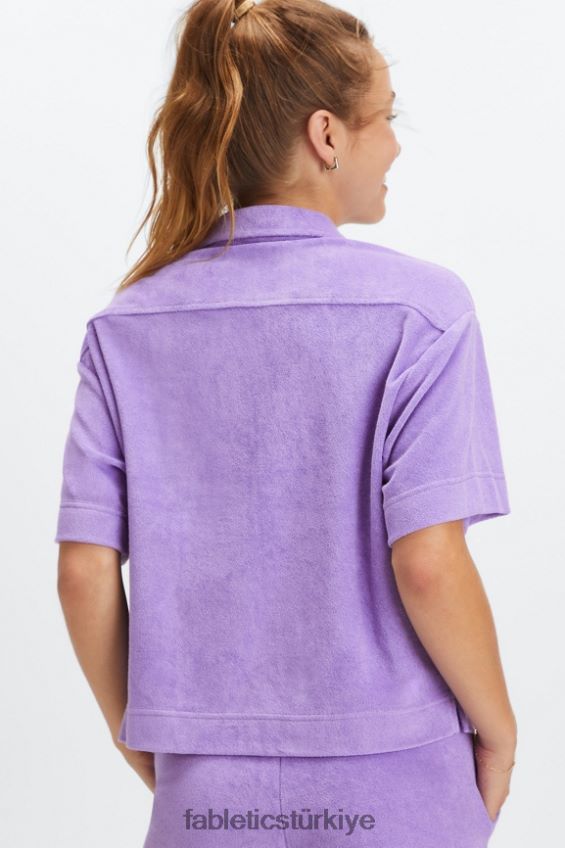 tr Fabletics kadınlar ada terry kutulu düğmeli vahşi salkım 40R06B2039