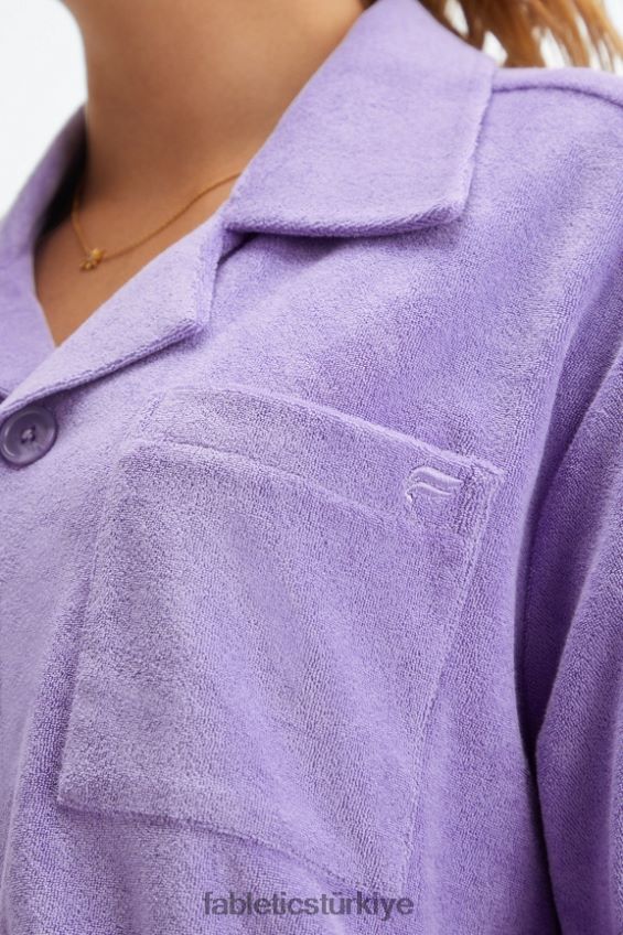 tr Fabletics kadınlar ada terry kutulu düğmeli vahşi salkım 40R06B2039