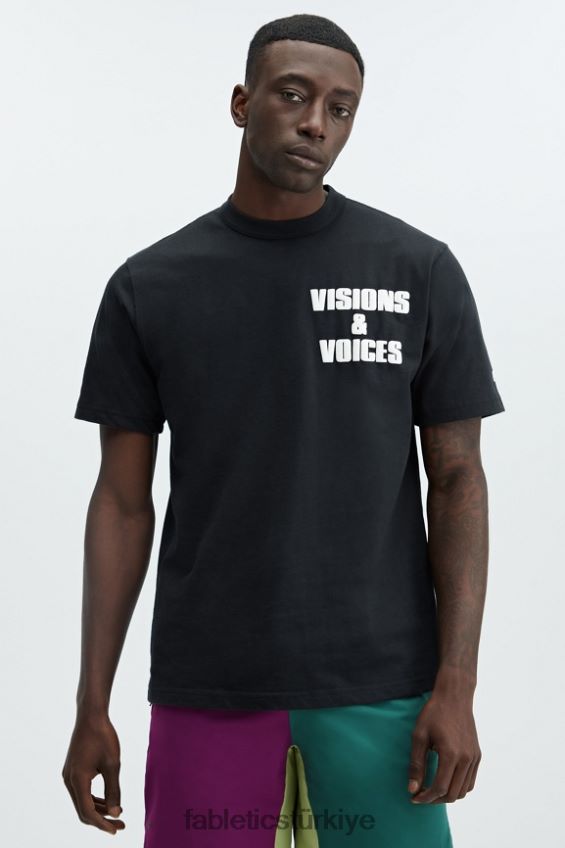 tr Fabletics kadınlar africobra üniseks tişört siyah 40R06B2075