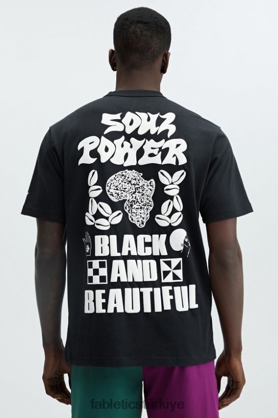 tr Fabletics kadınlar africobra üniseks tişört siyah 40R06B2075